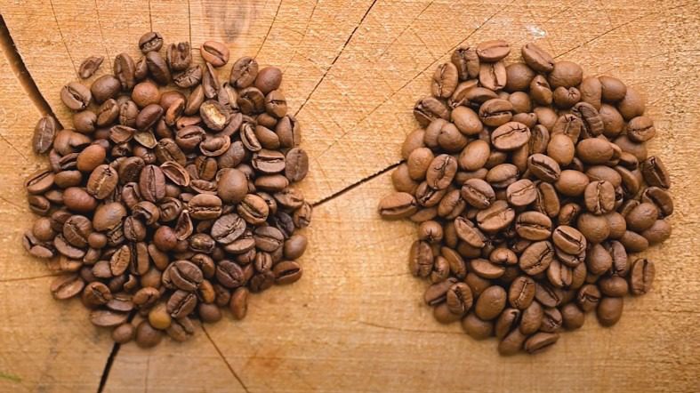 granos de café tostado de diferentes calidades